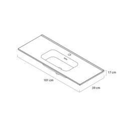 Tiger Badmeubelset Pocket 100 Cm Met 2 Lades Naturel Eik -InterieurKunst Verkoopwinkel 123 9790