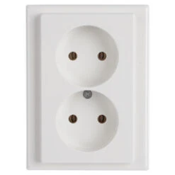 Schneider Merten System-M Dubbel Stopcontact Polarwit