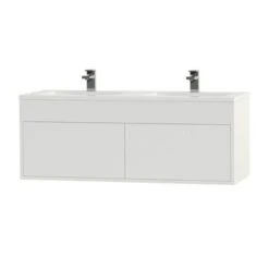 Tiger Helsinki Badkamermeubel 120 Cm Hoogglans Wit Met Wastafel Polybeton Hoogglans Wit -InterieurKunst Verkoopwinkel 123 9915